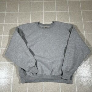 Champion Reverse Weave Crewneck Sweatshirt Pullover Adult Size Large Light Gray